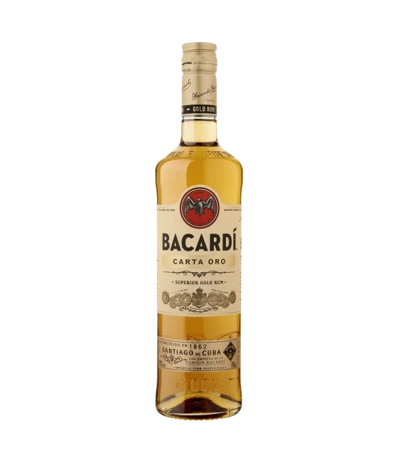 Bacardi Carta Oro, fles bij slijterij t Bockje in Bathmen