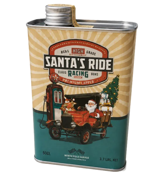 Santa’s Ride Rum Caramel Blik, fles bij slijterij t Bockje in Bathmen