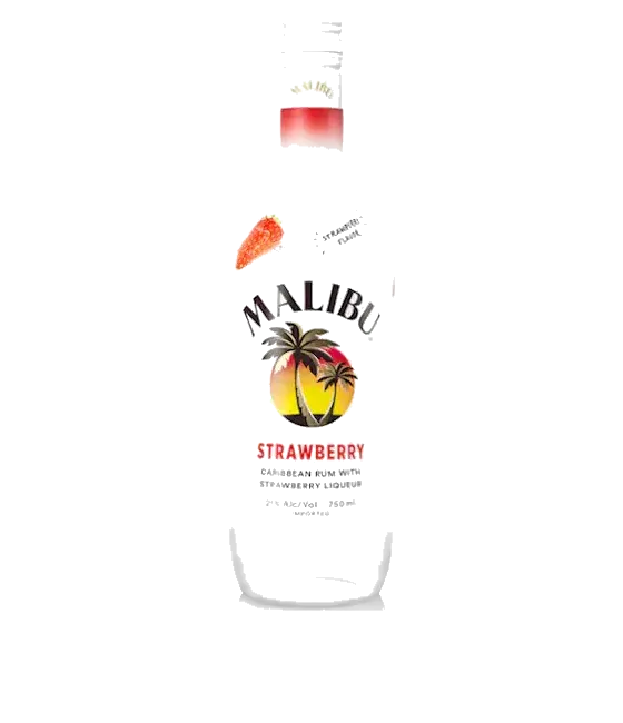 Malibu Strawberry, fles bij slijterij t Bockje in Bathmen