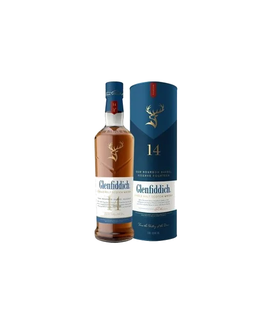 Glenfiddich 14 Years Old Bourbon Barrel Reserve, fles bij slijterij t Bockje in Bathmen