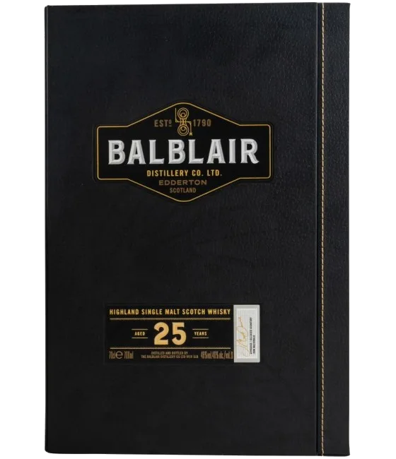 Balblair 25 YR Single Malt Whisky, fles bij slijterij t Bockje in Bathmen