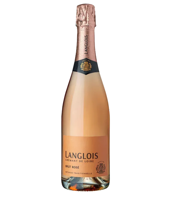 Langlois Crémant de Loire Cuvée Brut Rosé, fles bij slijterij t Bockje in Bathmen
