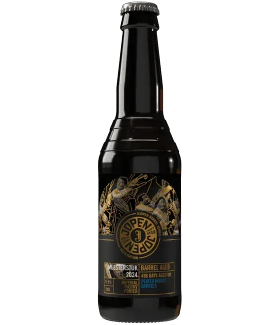 Jopen Barrel Aged Meesterstuk ’24 BA Porter Peated Whisky, fles bij slijterij t Bockje in Bathmen