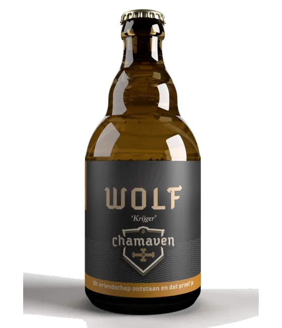 Brouwerij Chamaven Wolf Tripel, fles bij slijterij t Bockje in Bathmen