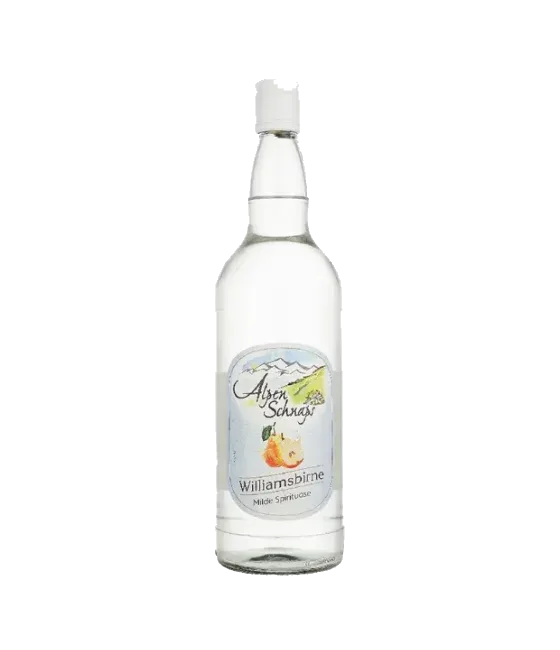 Alpenschnaps Steinbeisser Williamsbirne, fles bij slijterij t Bockje in Bathmen