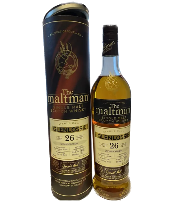 The Maltman Glenlossie 1997 26 Years Old, fles bij slijterij t Bockje in Bathmen