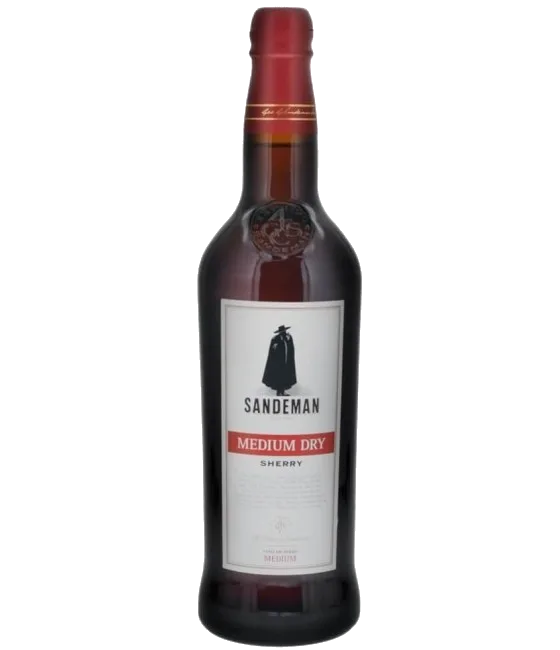 Sandeman Medium Dry Sherry, fles bij slijterij t Bockje in Bathmen