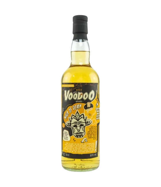 Whisky of Voodoo Mask of Death Dailuaine 10Y, fles bij slijterij t Bockje in Bathmen