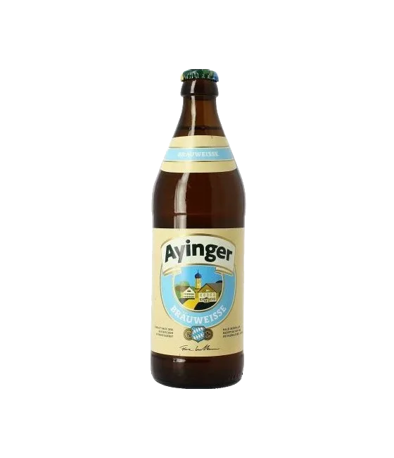 Ayinger Bräuweisse, fles bij slijterij t Bockje in Bathmen