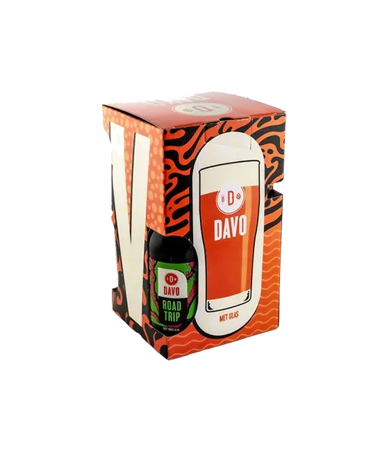Davo Giftbox 2 fles / 2 blik /1 glas, fles bij slijterij t Bockje in Bathmen