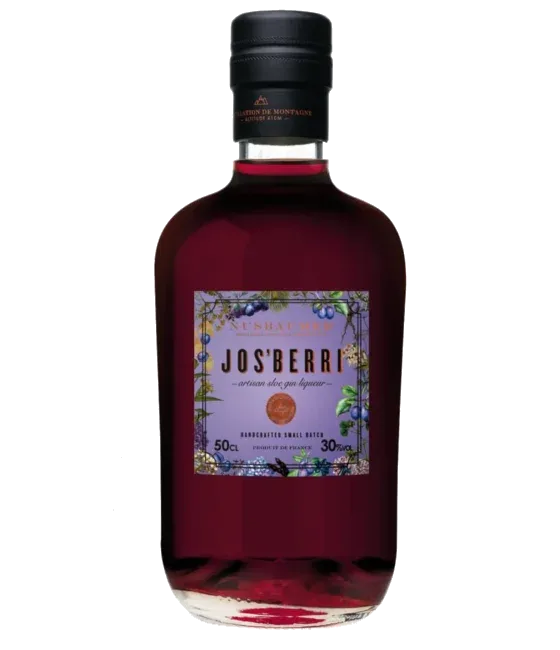 Nusbaumer Jos’Berri Sloe Gin, fles bij slijterij t Bockje in Bathmen