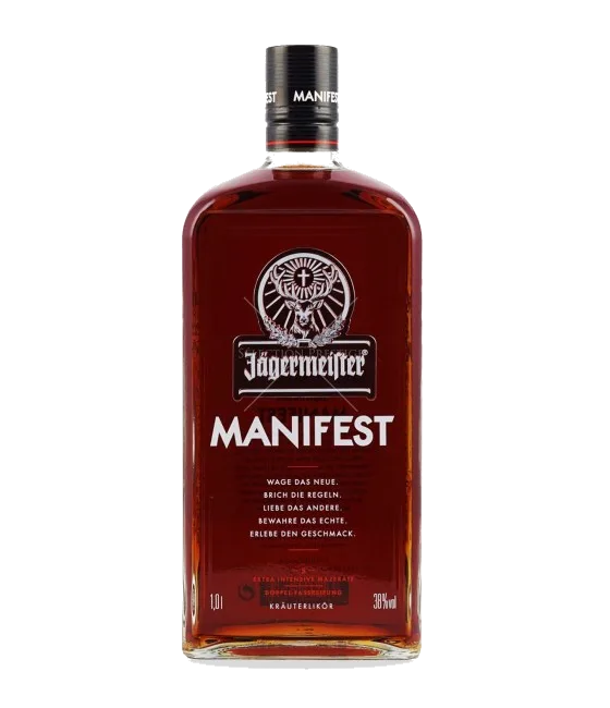 Jägermeister Manifest, fles bij slijterij t Bockje in Bathmen