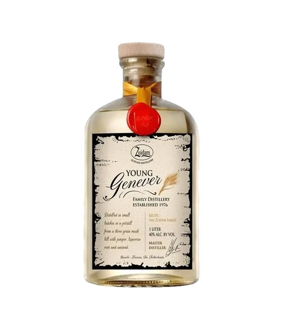 Zuidam Jonge Genever, fles bij slijterij t Bockje in Bathmen