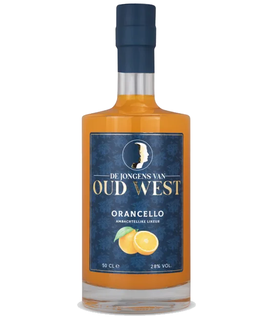 Jongens van Oud West Orancello, fles bij slijterij t Bockje in Bathmen