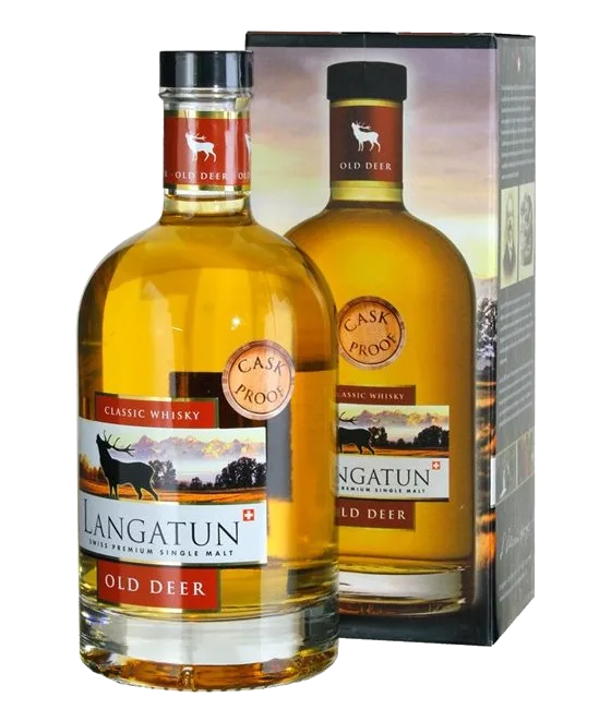 Langatun Old Deer Classic Whisky, fles bij slijterij t Bockje in Bathmen
