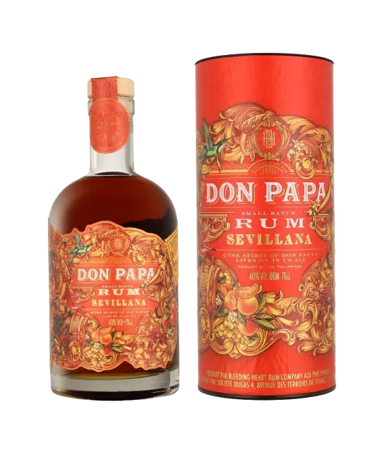 Don Papa Sevillana, fles bij slijterij t Bockje in Bathmen