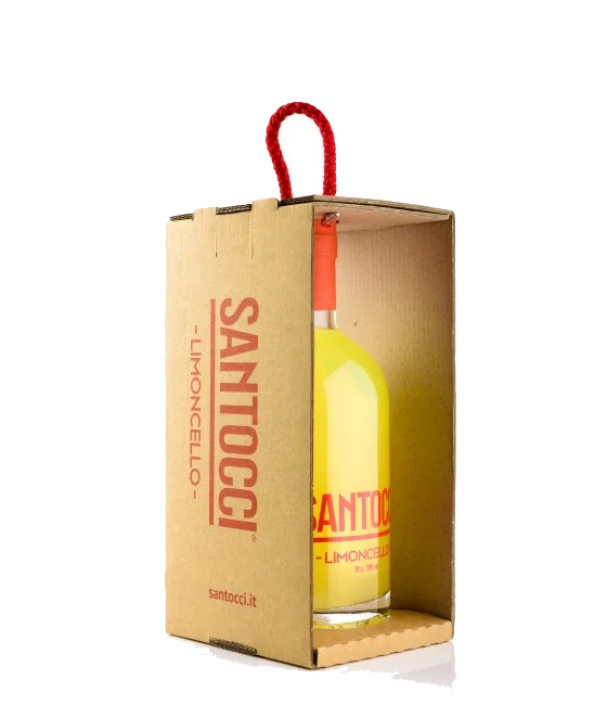 Santocci Limoncello in giftbox, fles bij slijterij t Bockje in Bathmen