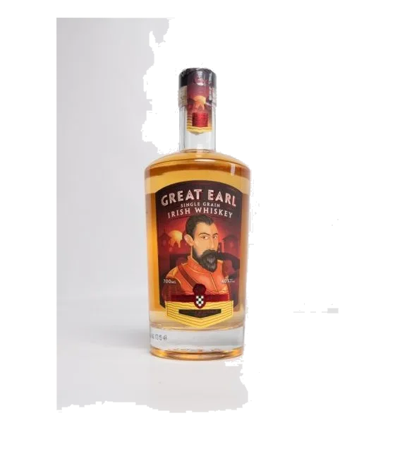 Great Earl Irish Whiskey, fles bij slijterij t Bockje in Bathmen