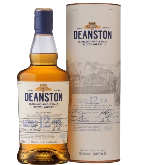 Deanston 12 Years Old Highland Single Malt Whisky, fles bij slijterij t Bockje in Bathmen