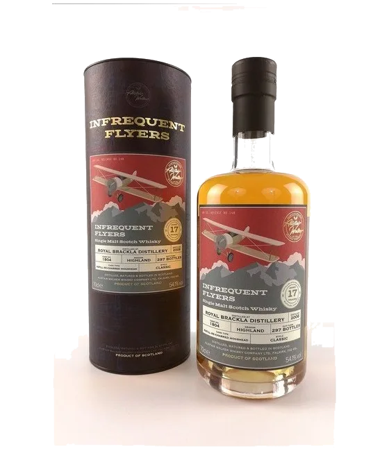 Infrequent Flyers 2006 Royal Brackla 17 Years Old, fles bij slijterij t Bockje in Bathmen