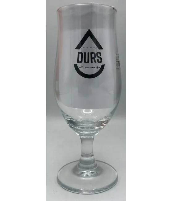 DURS bierglas op voet, fles bij slijterij t Bockje in Bathmen