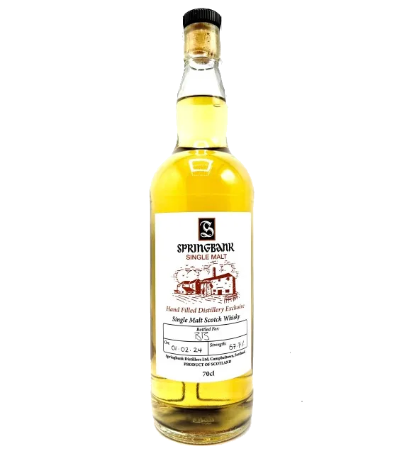 Springbank Handfilled Distillery Exclusive 24 57,7%, fles bij slijterij t Bockje in Bathmen