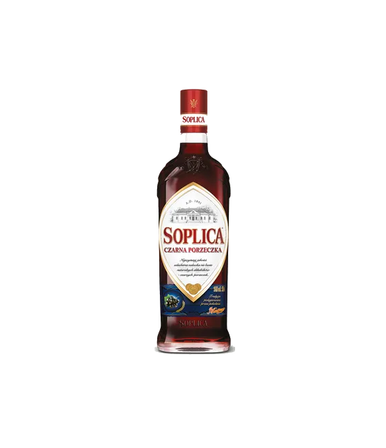 Soplica Czarna Porzeczka, fles bij slijterij t Bockje in Bathmen