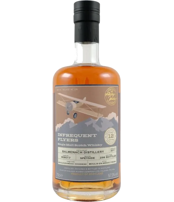 Balmenach Distillery 12 Years Old 2011 Infrequent Flyers, fles bij slijterij t Bockje in Bathmen