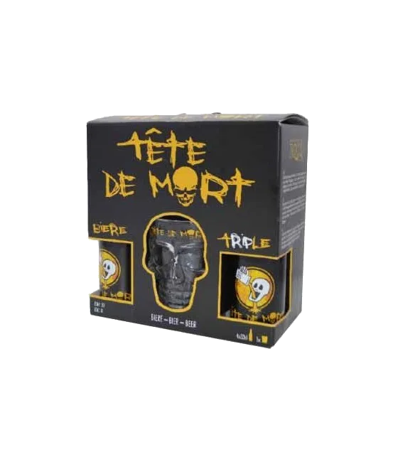 TETE DE MORT Geschenk 4x33cl + Glas, fles bij slijterij t Bockje in Bathmen