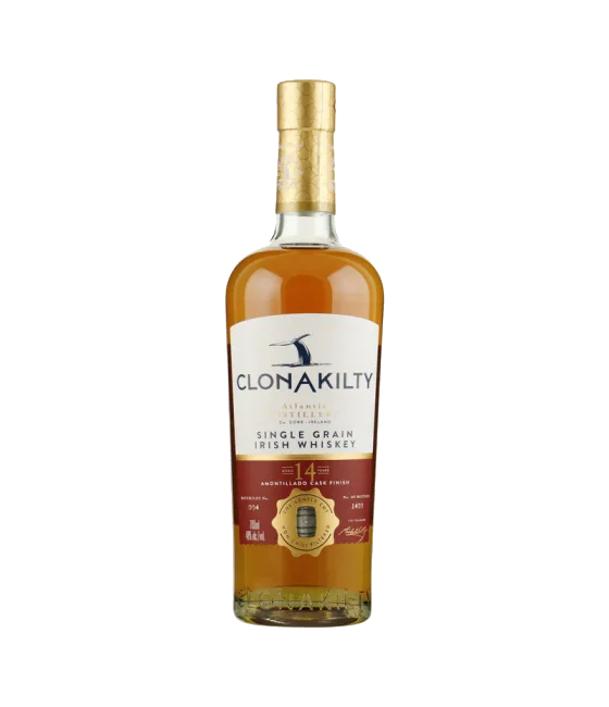 Clonakilty 14Y Amontillado Single Grain Irish Whiskey, fles bij slijterij t Bockje in Bathmen