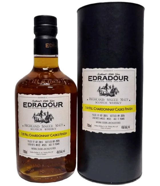 Edradour 11Y 2015 Michael-Eppan Chardonnay #512-515, fles bij slijterij t Bockje in Bathmen