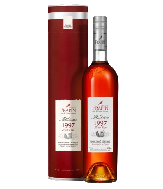 Frapin Cognac Grande Champagne Millésime 1997 27 Years Old, fles bij slijterij t Bockje in Bathmen