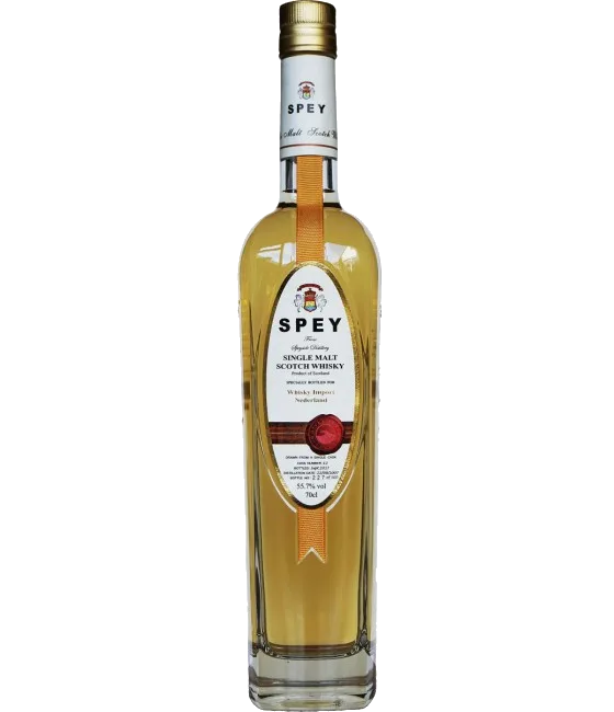 Spey 2007 WIN 55,7% vol cask nr. 12 Refill sherry hogshead, fles bij slijterij t Bockje in Bathmen