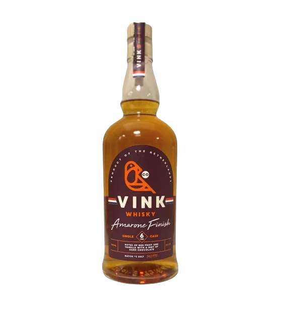 Vink Whisky 6 Years Old Single Cask Amarone Finish, fles bij slijterij t Bockje in Bathmen