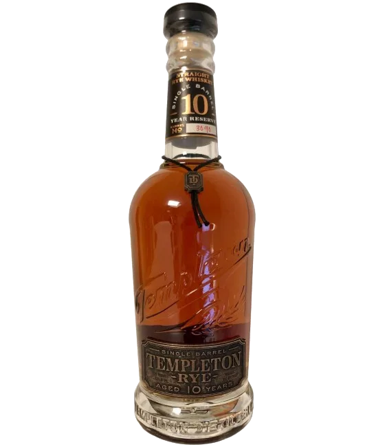 Templeton rye 10 years old single barrel bourbon