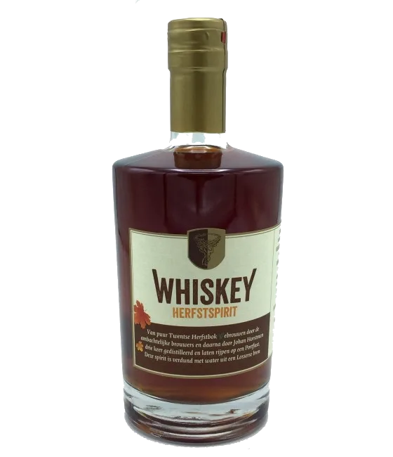 Horstman Whiskey ‘Herfstspirit’, fles bij slijterij t Bockje in Bathmen