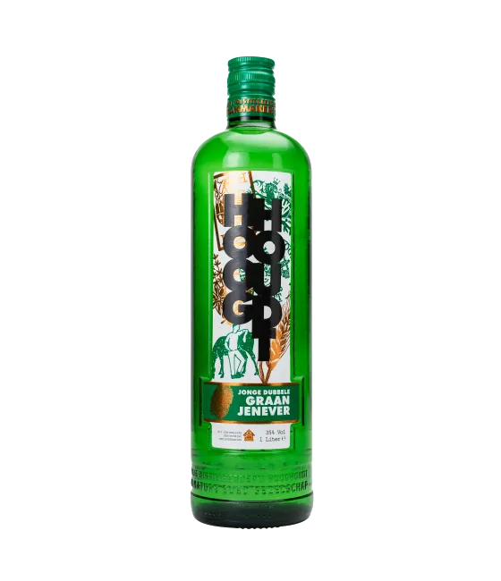 Hooghoudt Dubbele Graanjenever, fles bij slijterij t Bockje in Bathmen