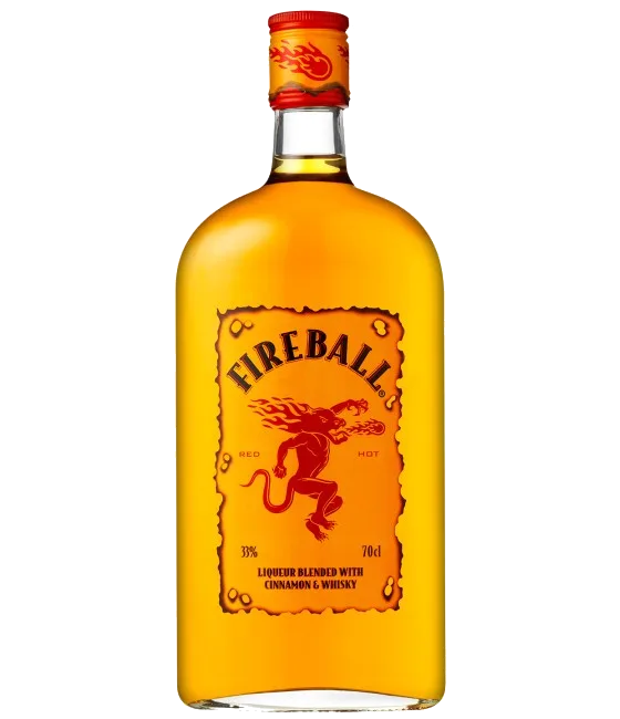 Fireball Cinnamon Whisky, fles bij slijterij t Bockje in Bathmen