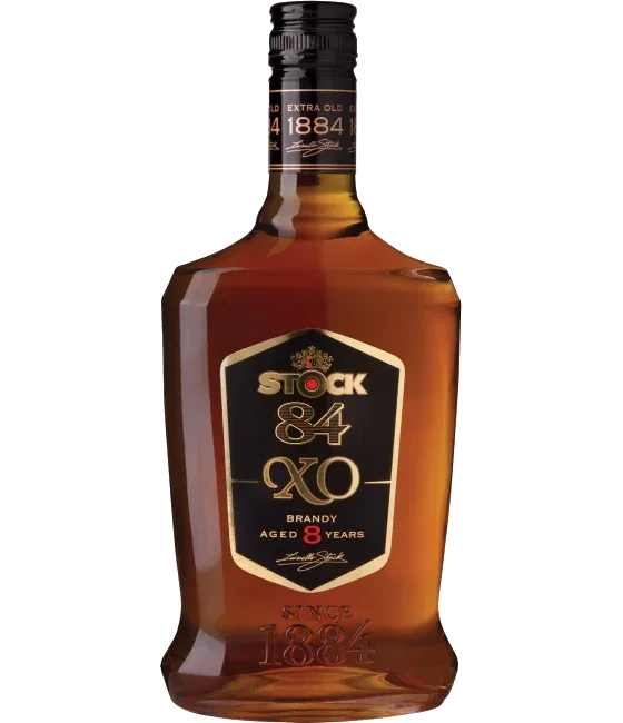 Stock 84 XO Brandy 8 Years Old, fles bij slijterij t Bockje in Bathmen