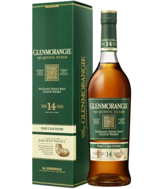 Glenmorangie The Quinta Ruban 14Y Port Cask Finish, fles bij slijterij t Bockje in Bathmen
