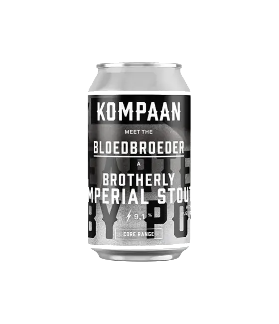 Kompaan Bloedbroeder Imperial Stout, fles bij slijterij t Bockje in Bathmen