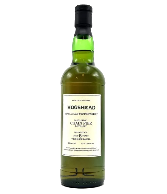 Hogshead 5 Years Old Chain Pier 2019, fles bij slijterij t Bockje in Bathmen