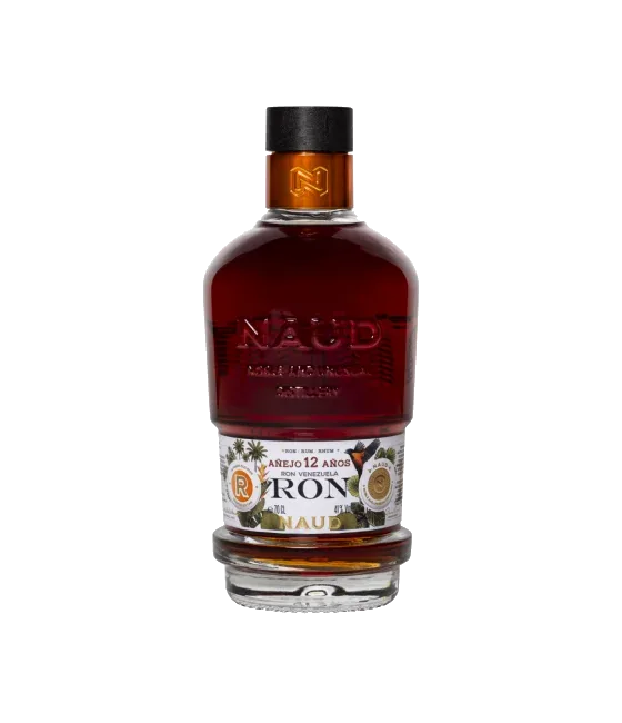 Naud Ron Venezuela Añejo 12 Años, fles bij slijterij t Bockje in Bathmen