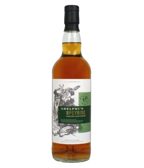 Adelphi’s Speyside10 Years Old, fles bij slijterij t Bockje in Bathmen