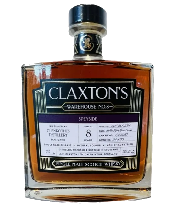 Claxton’s Warehouse No.8 Glenrothes 8 YO Speyside, fles bij slijterij t Bockje in Bathmen