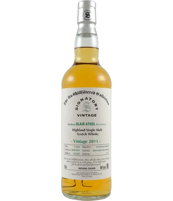 Signatory Un-Chillfiltered Collection Blair Athol 11 Years Old 2011 #306899+905+911+913, fles bij slijterij t Bockje in Bathmen