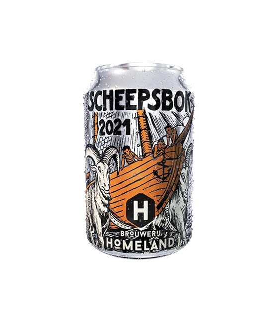Brouwerij Homeland Scheepsbok, fles bij slijterij t Bockje in Bathmen