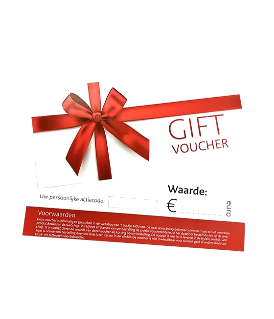 Cadeaubon € 25,- (online), fles bij slijterij t Bockje in Bathmen