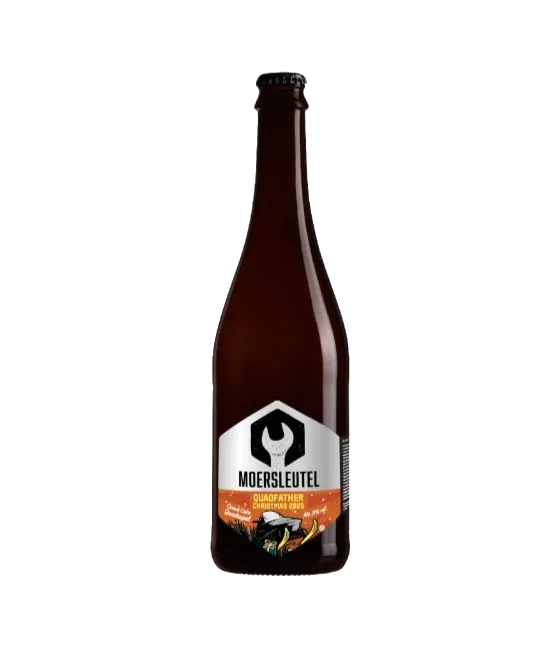Moersleutel Quadfather Christmas 2025, fles bij slijterij t Bockje in Bathmen