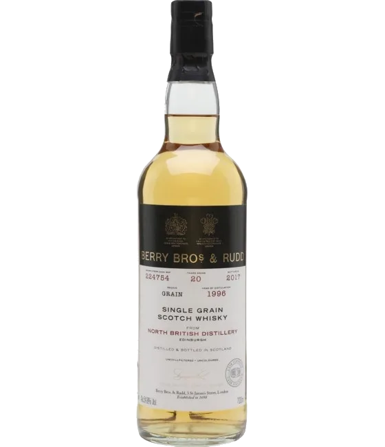 NORTH BRITISH SINGLE GRAIN 1996 20 YEARS OLD CASK 224754 Berry Bros & Rudd, fles bij slijterij t Bockje in Bathmen